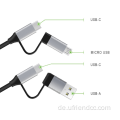 Heißer Verkauf Splitter Typ-C Micro Kapuze USB-Kabel